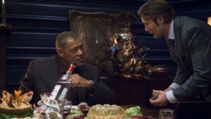 Mads Mikkelsen and Laurence Fishburne in Hannibal Season 2 Episode 12 "Tome Wan"