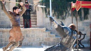 Oberyn Martell and The Mountain in Game of Thrones S4 E8 The Mountain and the Viper