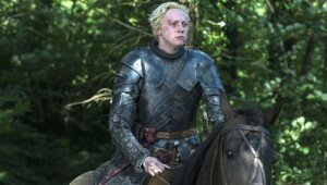 Gwendoline Christie as Brienne of Tarth in Game of Thrones Season 5